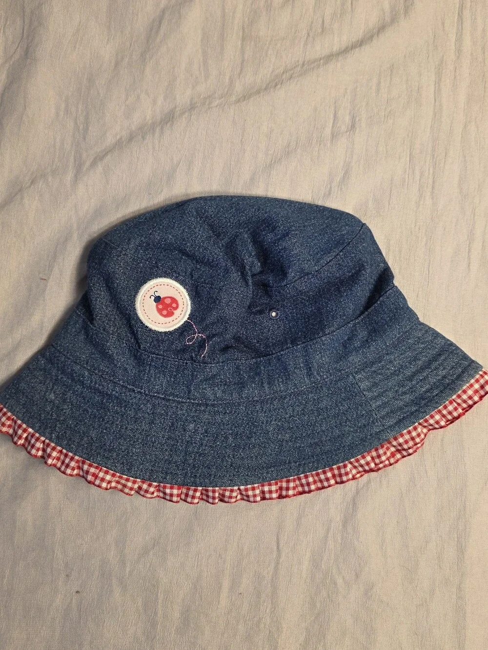 Disney Store Vintage Kids Winnie the Pooh Denim Embroidered Bucket Hat
